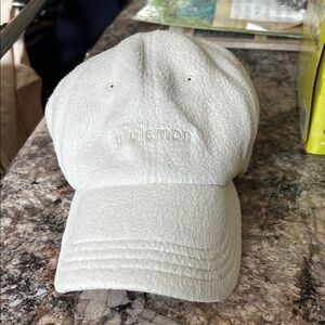 Ivory Lululemon fleece cap size S/M